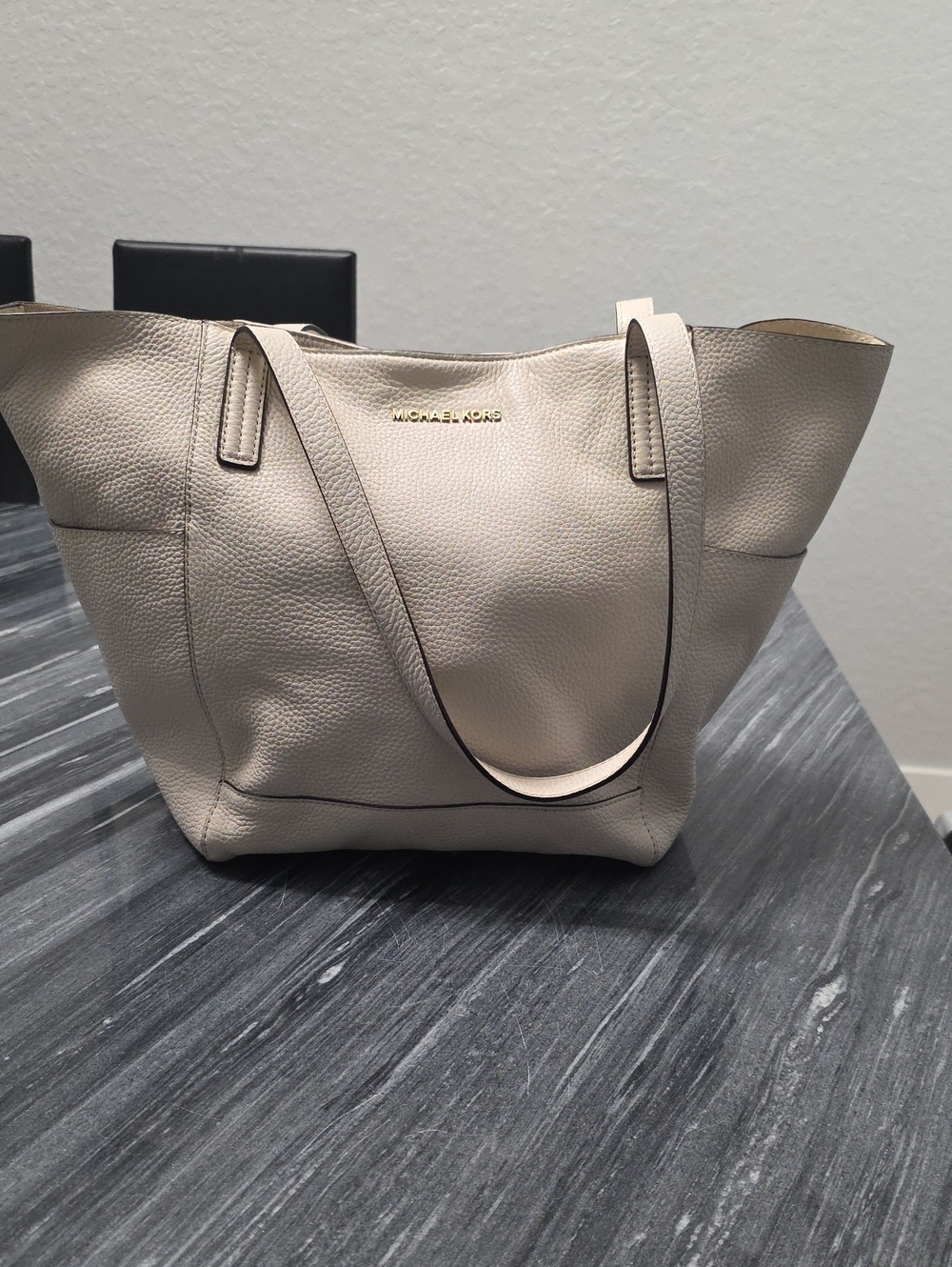 Michael Kors Ashbury Cream Colored Leather Tote Bag